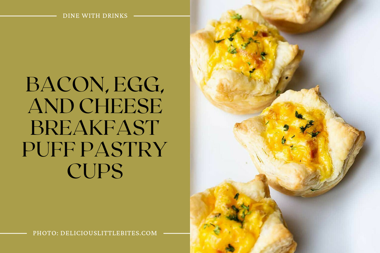 Bacon, Egg, And Cheese Breakfast Puff Pastry Cups