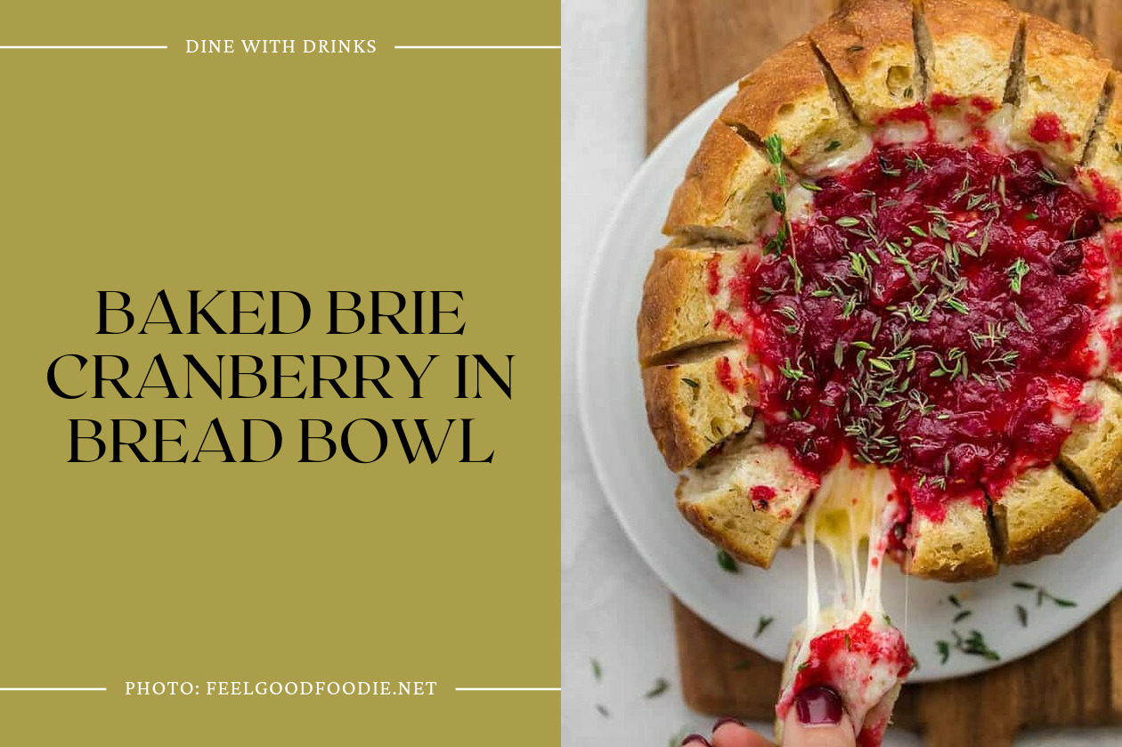 Baked Brie Cranberry In Bread Bowl
