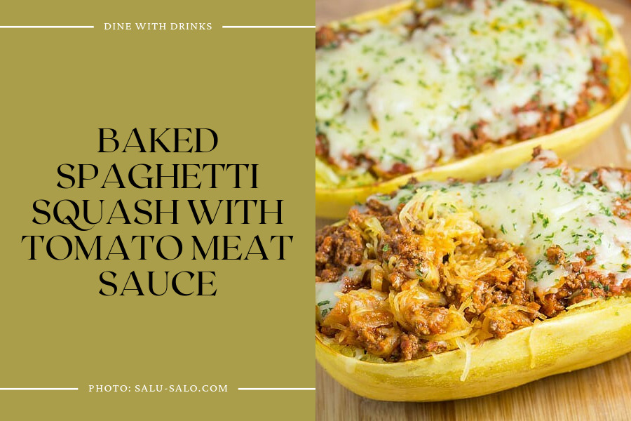 Baked Spaghetti Squash With Tomato Meat Sauce