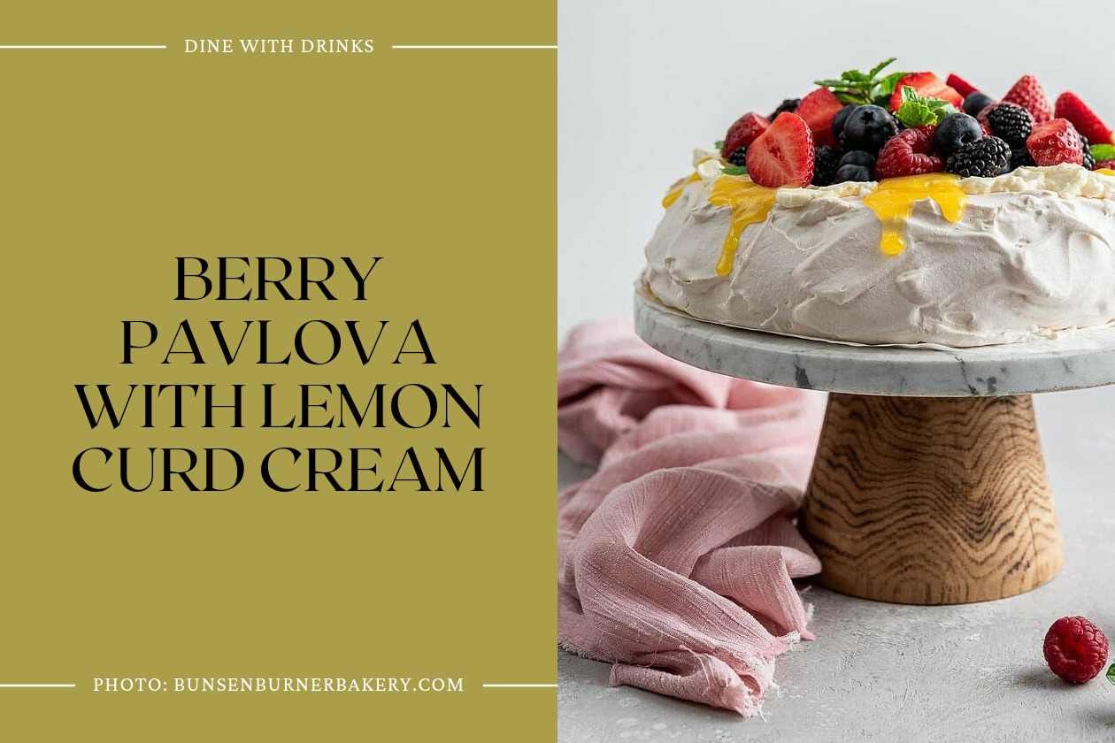 Berry Pavlova With Lemon Curd Cream