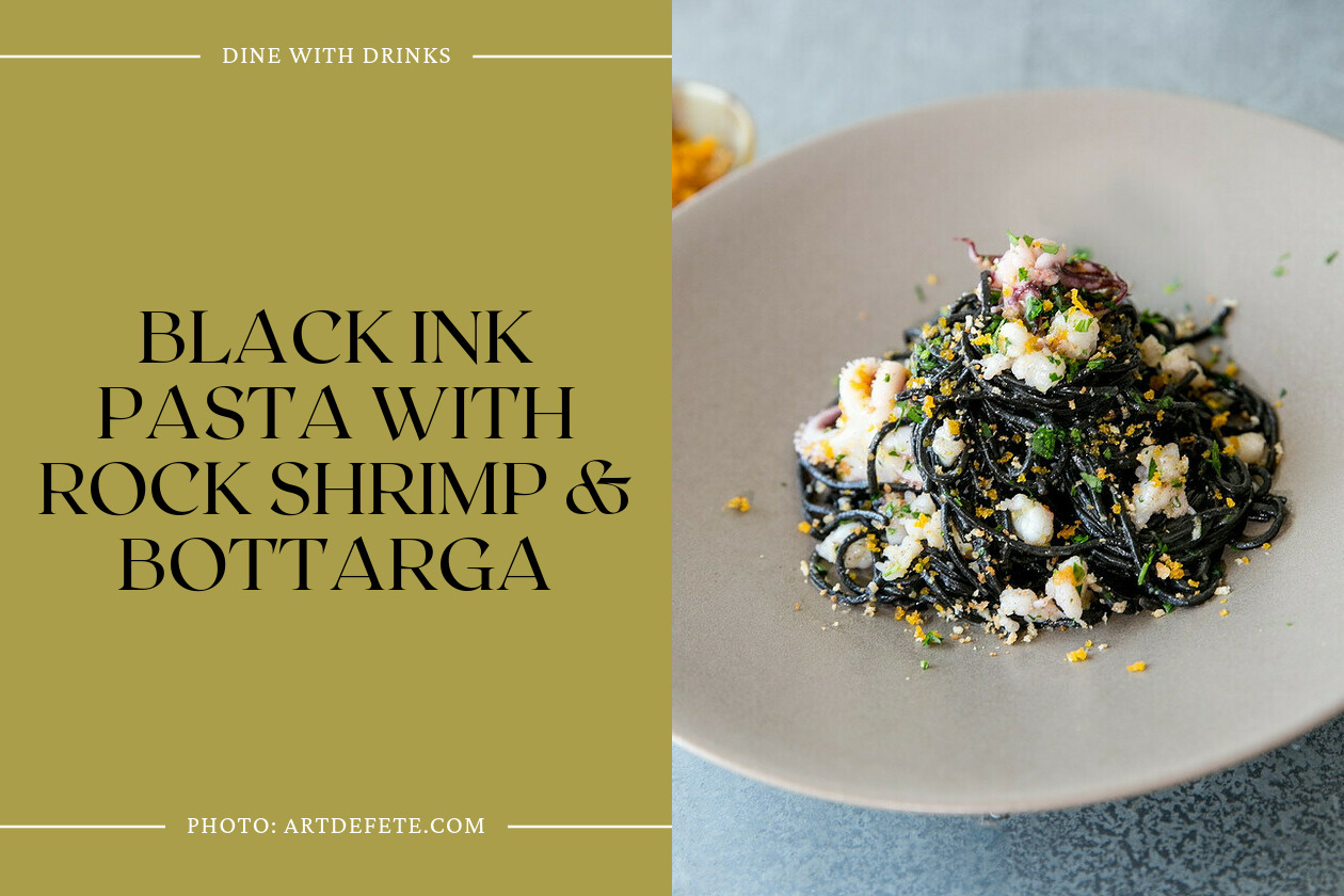 Black Ink Pasta With Rock Shrimp & Bottarga