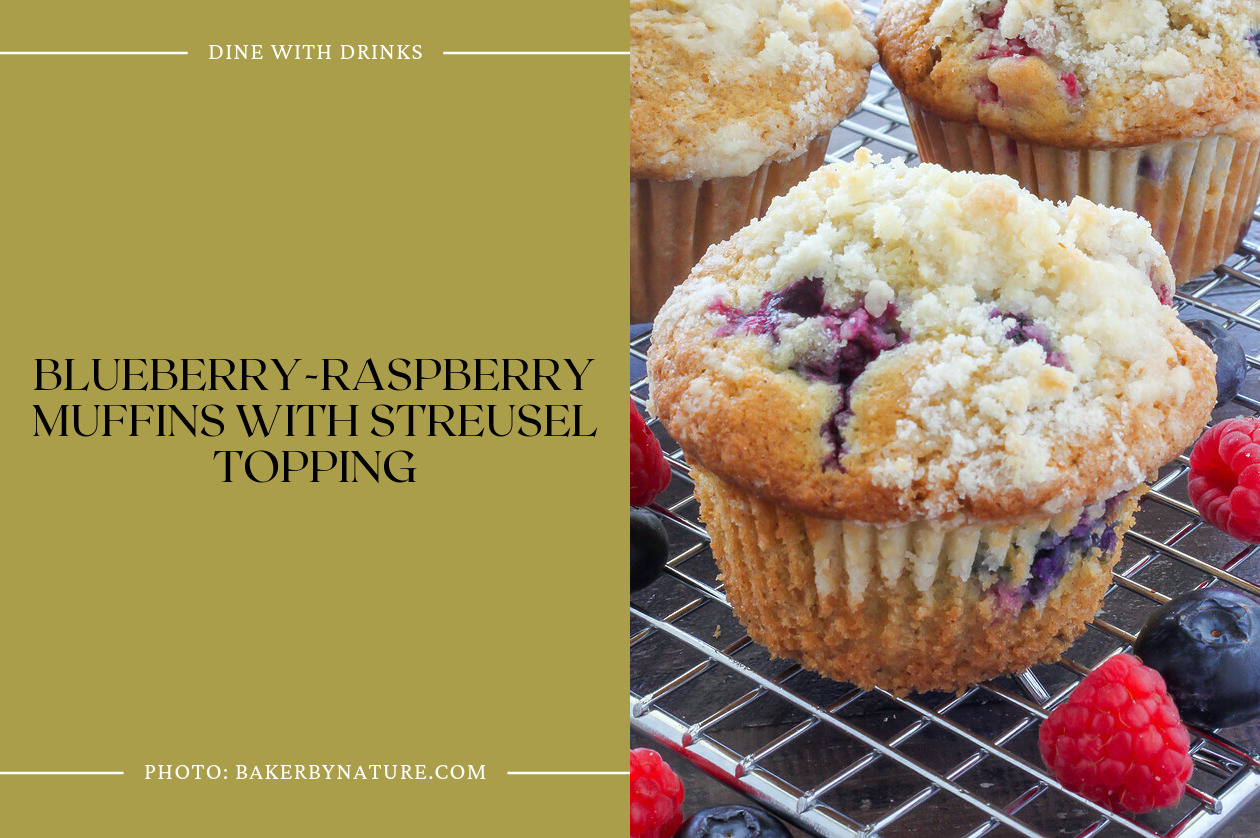 Blueberry-Raspberry Muffins With Streusel Topping