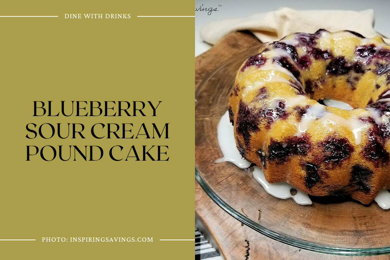 Blueberry Sour Cream Pound Cake