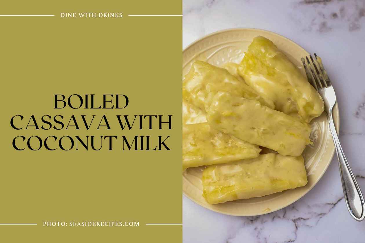 Boiled Cassava With Coconut Milk