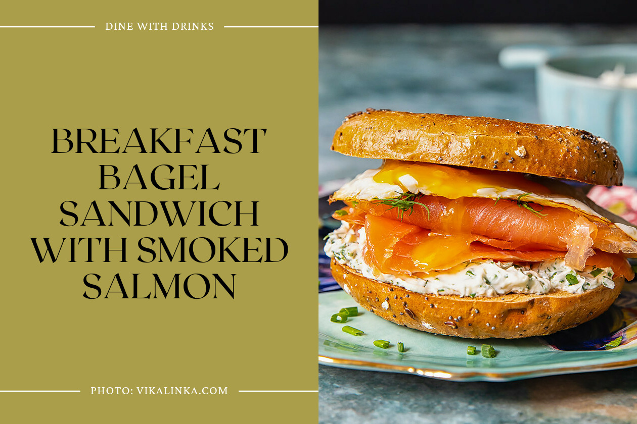 Breakfast Bagel Sandwich With Smoked Salmon
