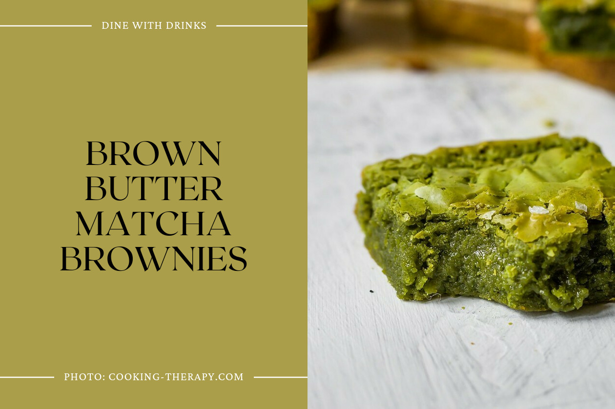 Brown Butter Matcha Brownies