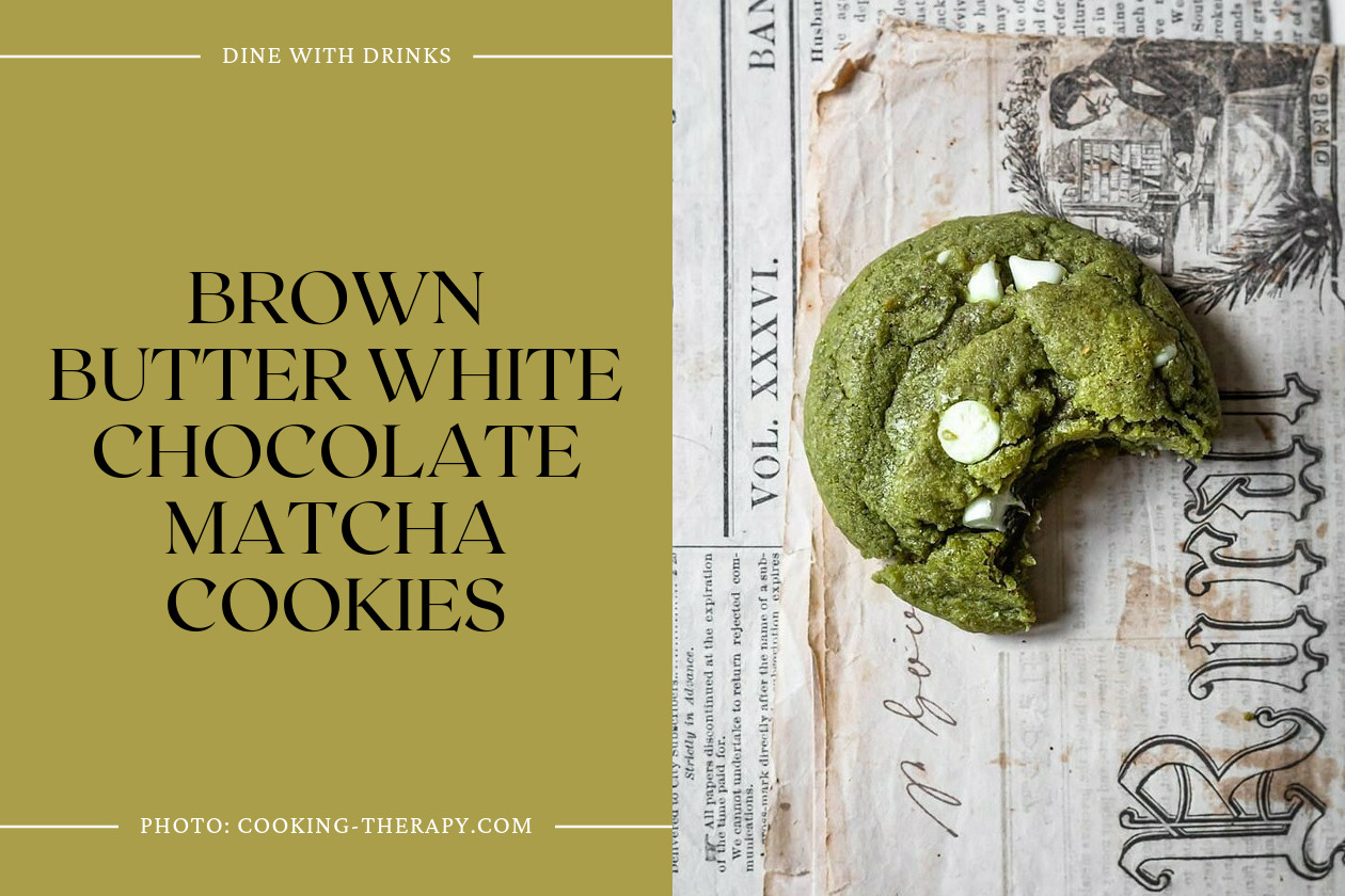 Brown Butter White Chocolate Matcha Cookies