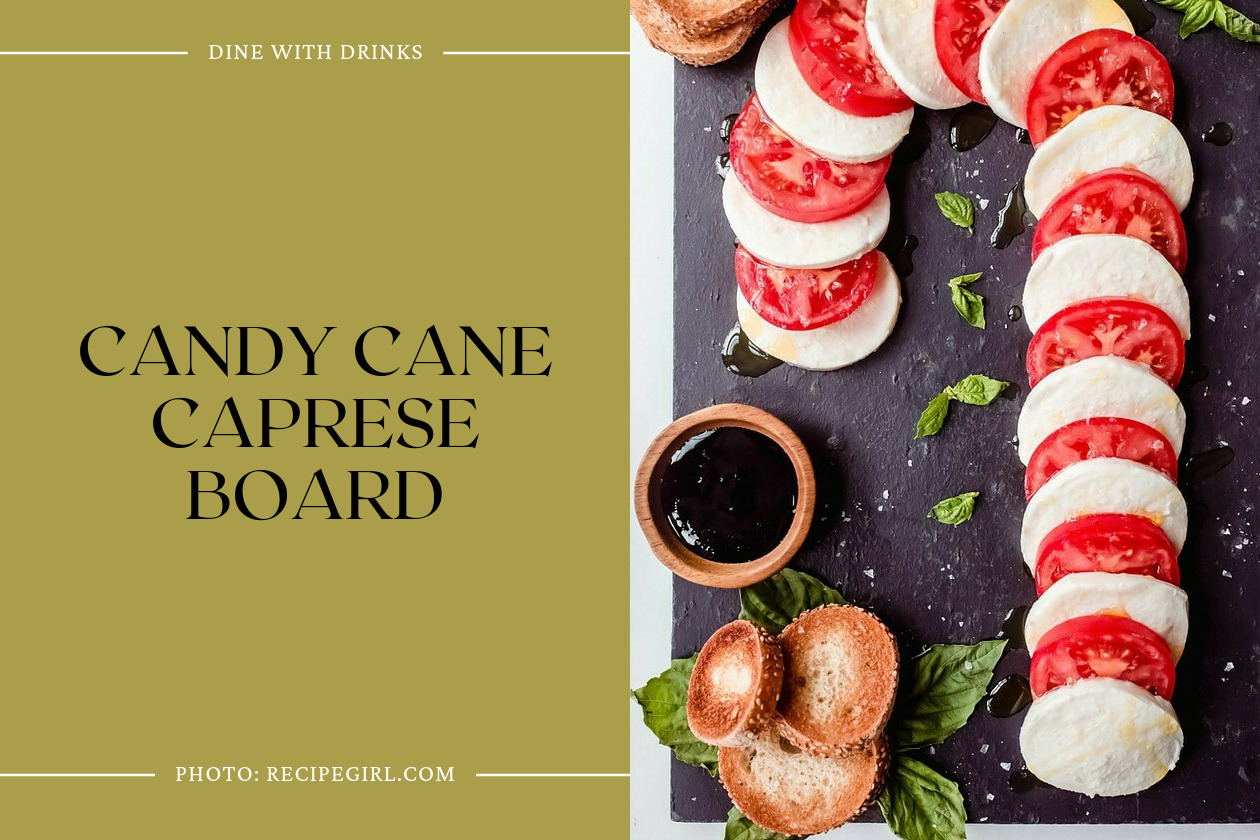 Candy Cane Caprese Board