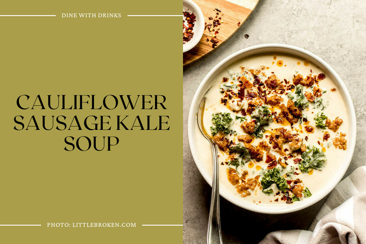 Cauliflower Sausage Kale Soup
