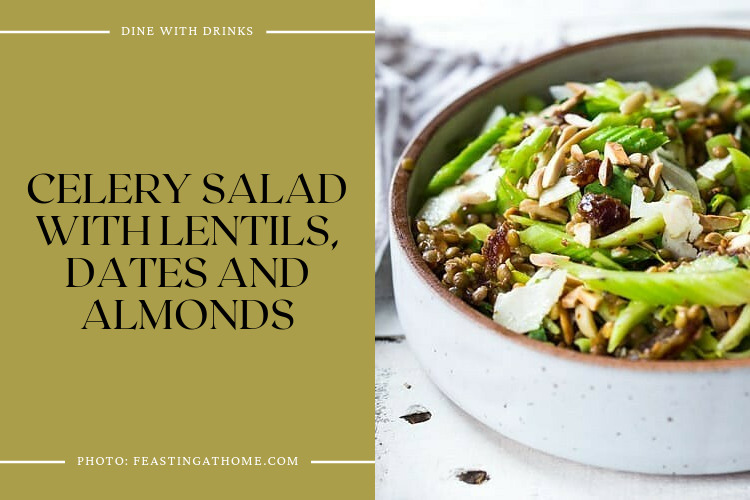 Celery Salad With Lentils, Dates And Almonds