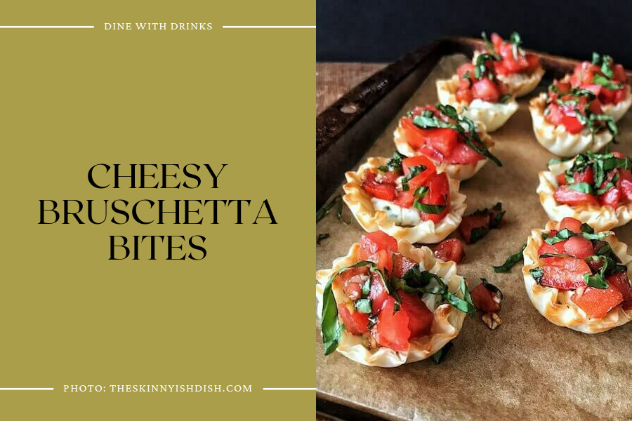 Cheesy Bruschetta Bites