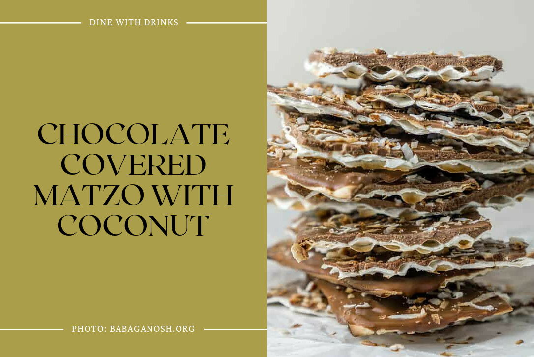 Chocolate Covered Matzo With Coconut
