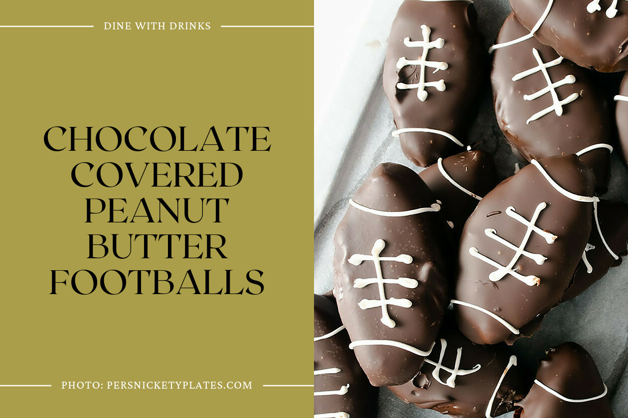 Chocolate Covered Peanut Butter Footballs