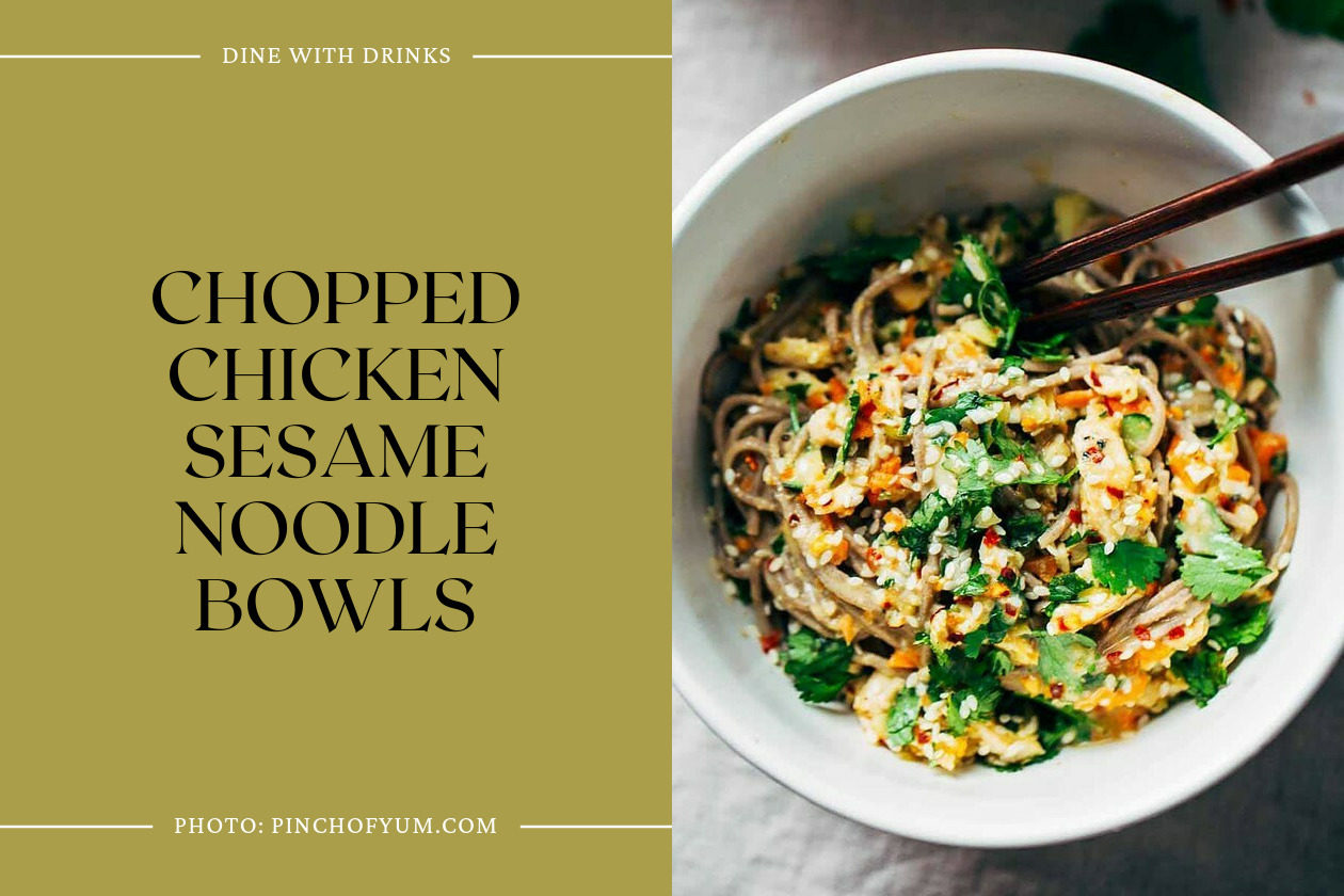 Chopped Chicken Sesame Noodle Bowls