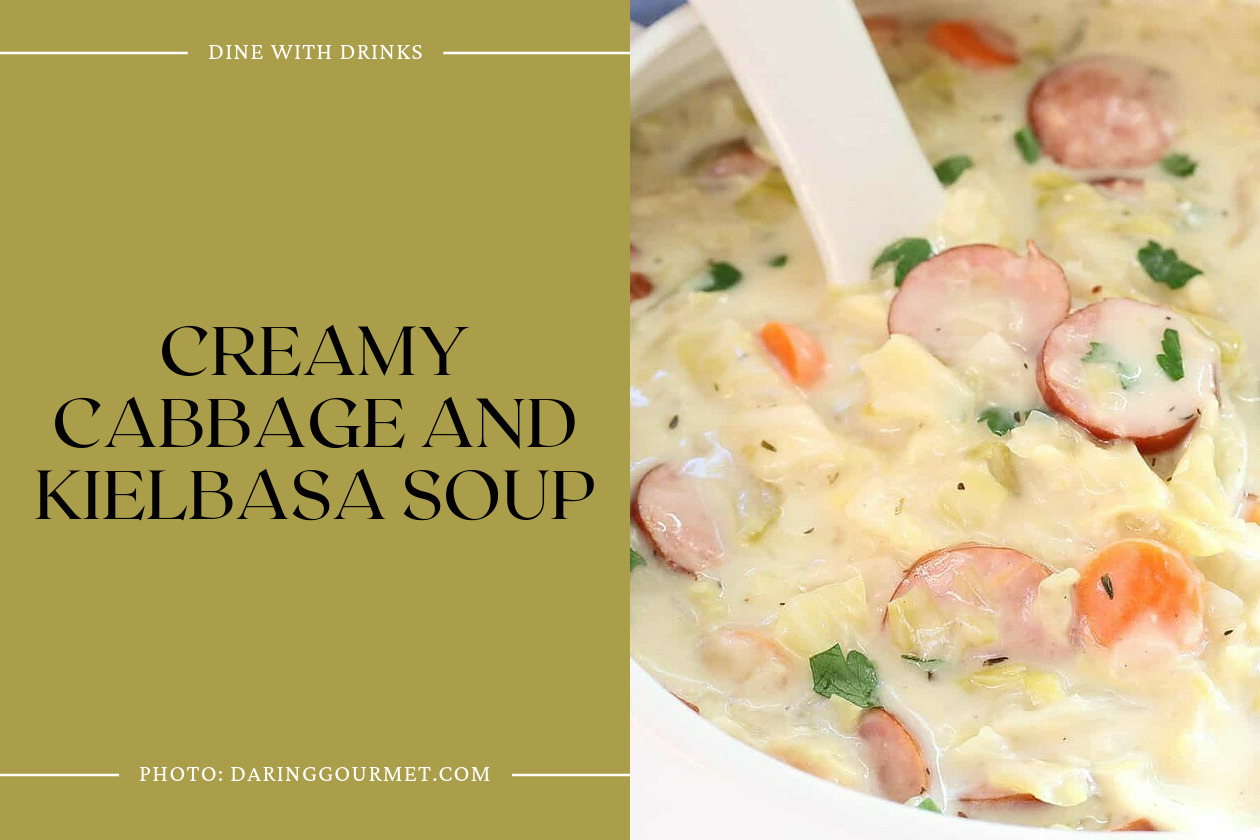 Creamy Cabbage And Kielbasa Soup