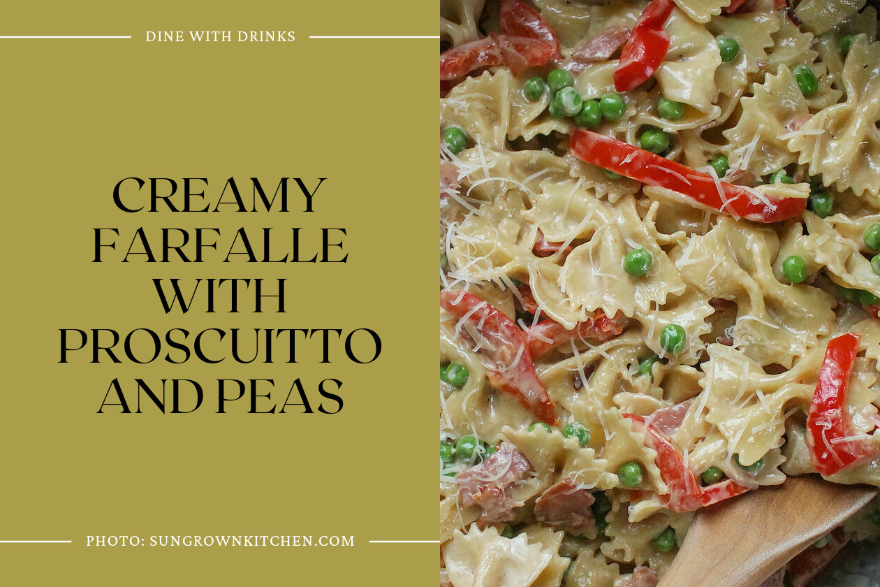 Creamy Farfalle With Proscuitto And Peas