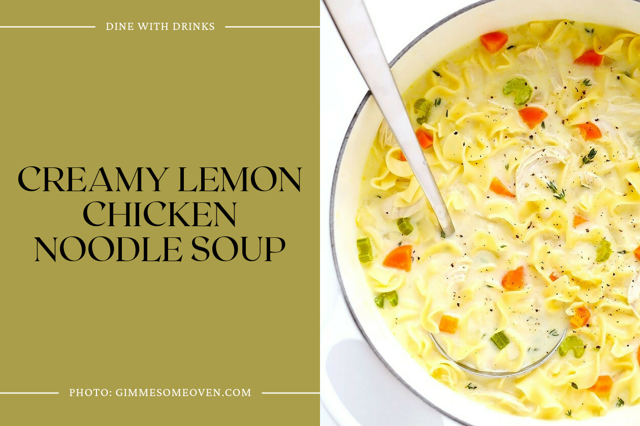 Creamy Lemon Chicken Noodle Soup