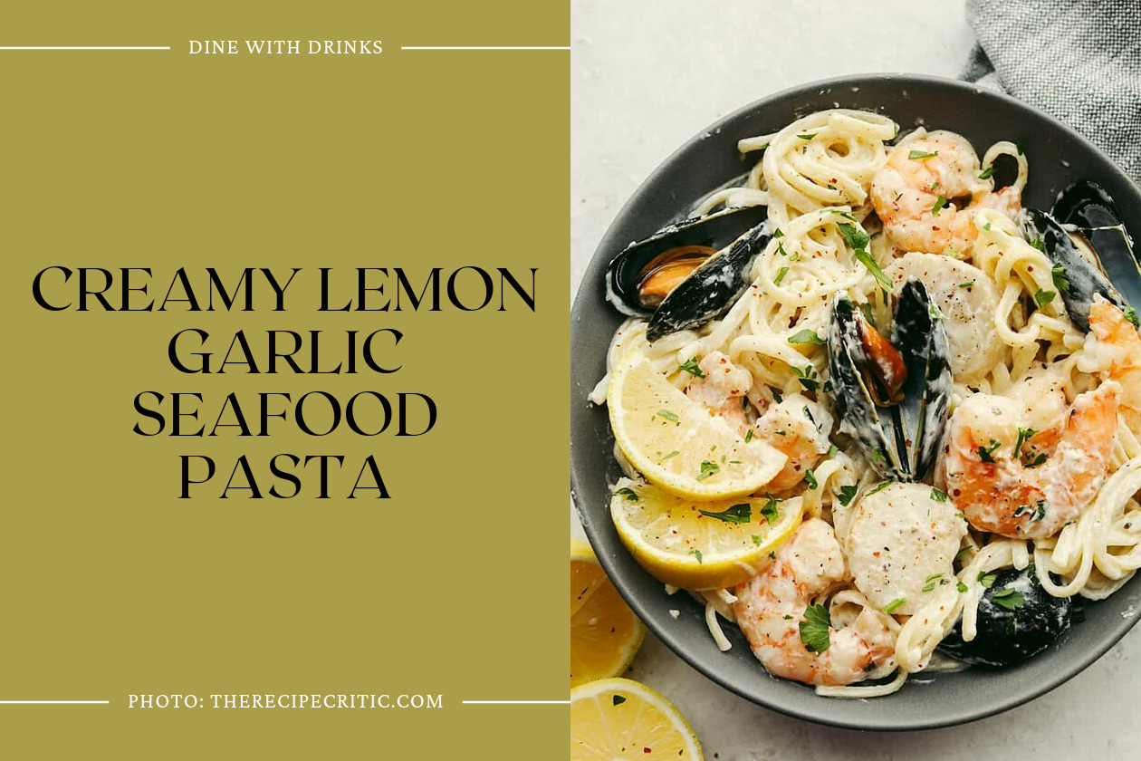 Creamy Lemon Garlic Seafood Pasta