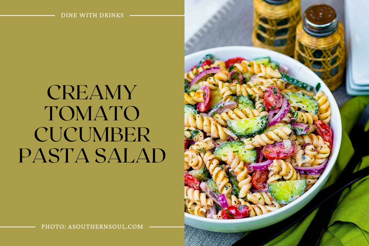 Creamy Tomato Cucumber Pasta Salad