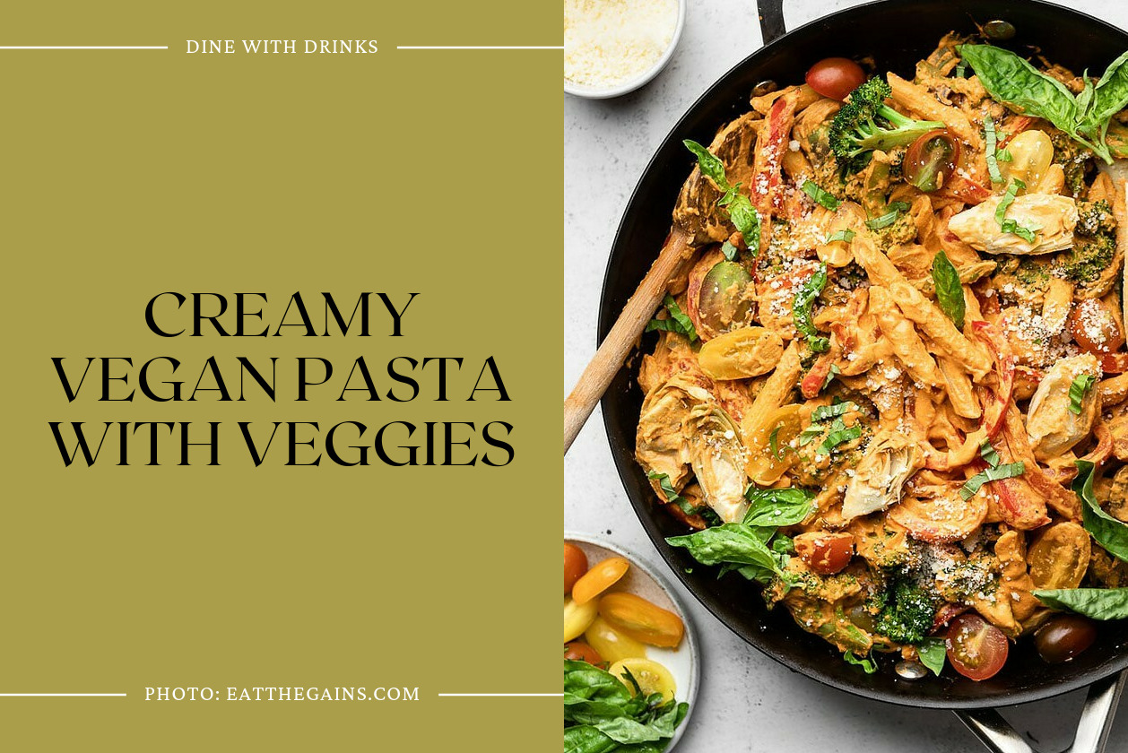 Creamy Vegan Pasta With Veggies