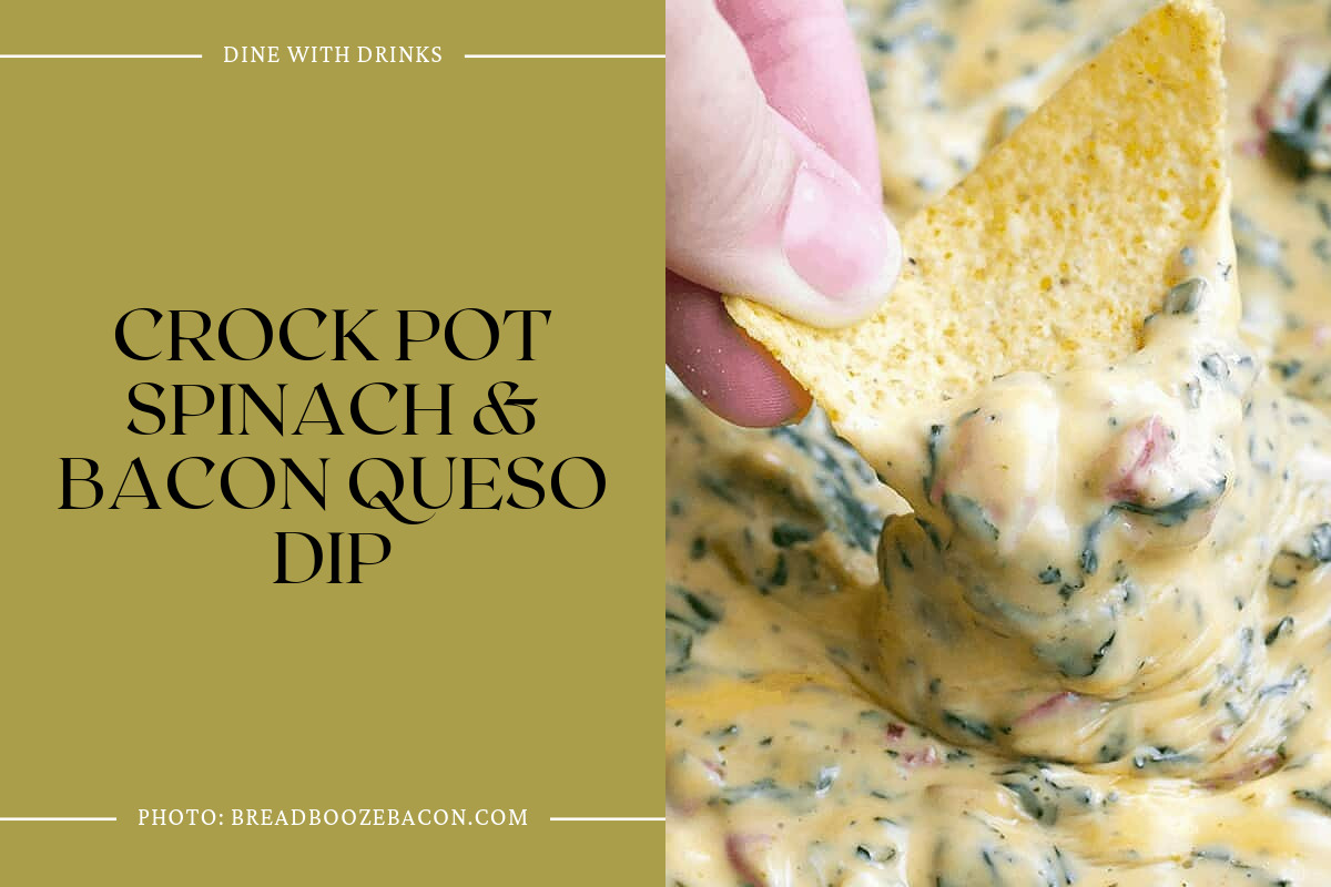 Crock Pot Spinach & Bacon Queso Dip