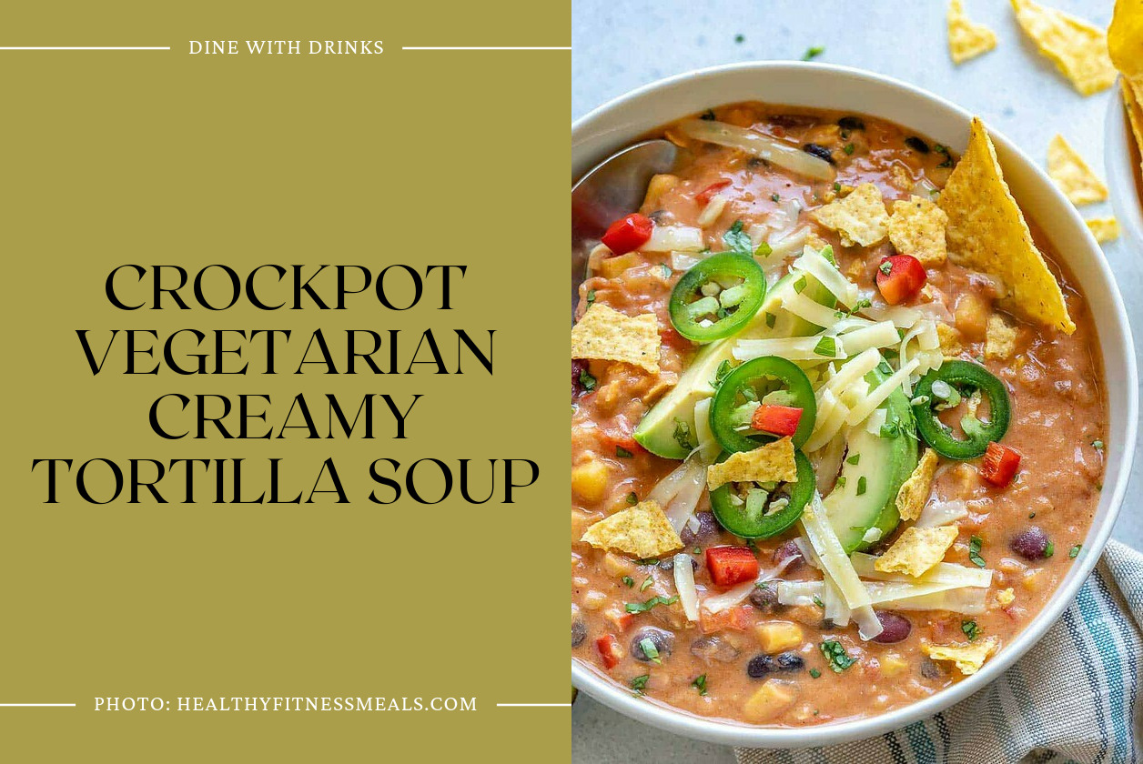 Crockpot Vegetarian Creamy Tortilla Soup