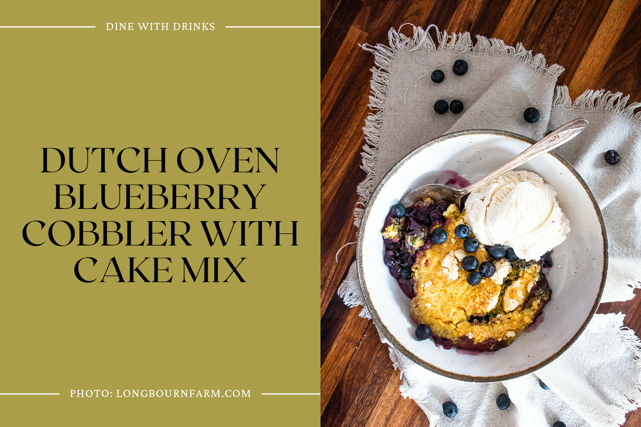 Dutch Oven Blueberry Cobbler With Cake Mix