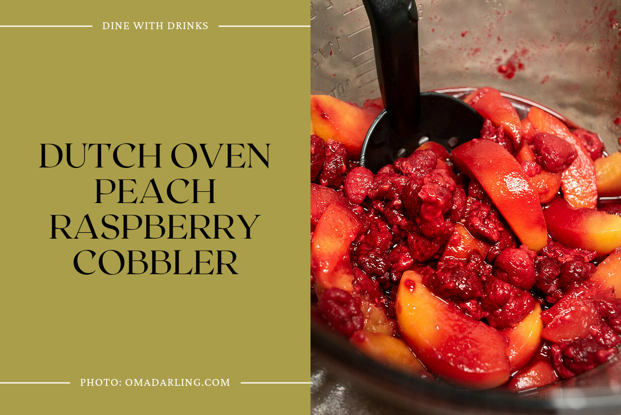 Dutch Oven Peach Raspberry Cobbler