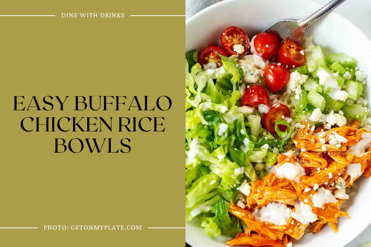 Easy Buffalo Chicken Rice Bowls