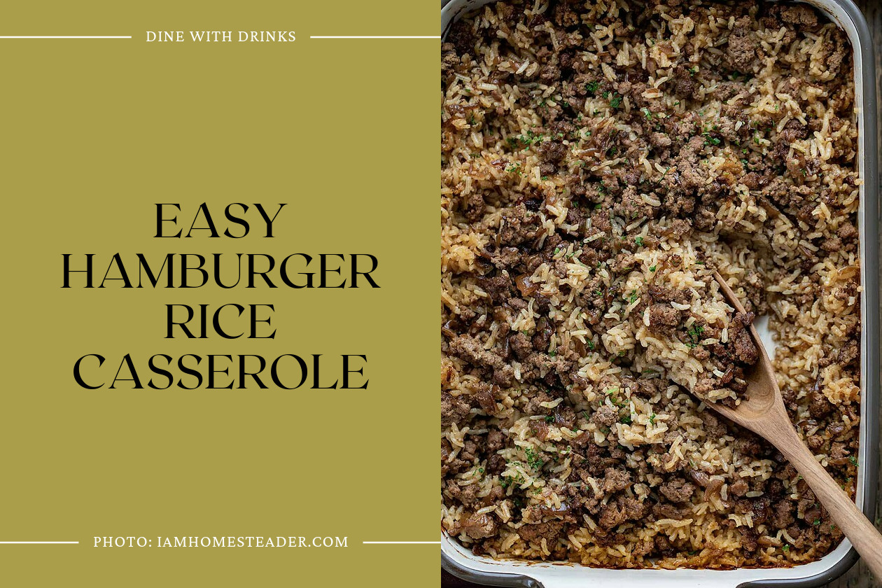 Easy Hamburger Rice Casserole