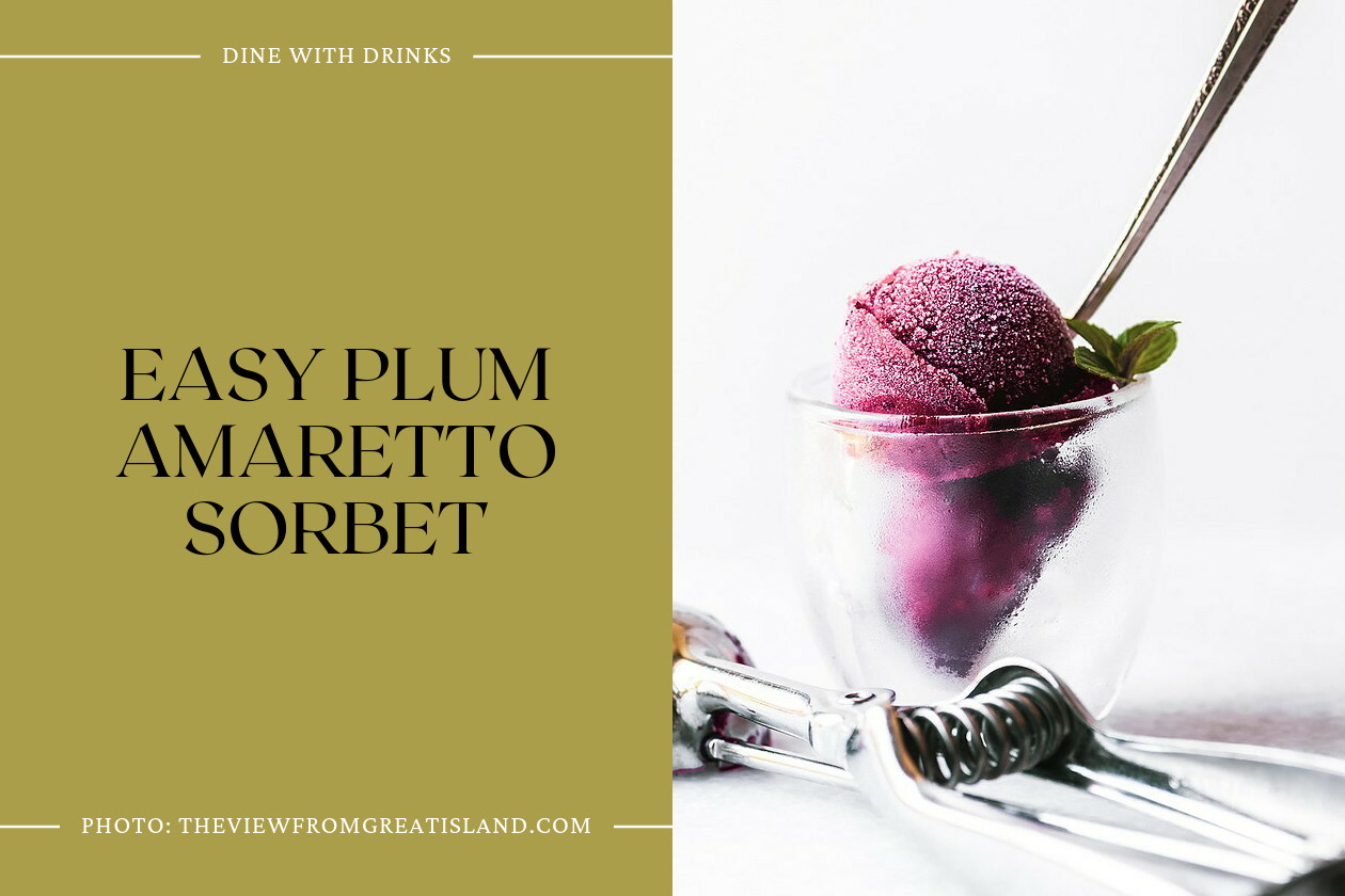 Easy Plum Amaretto Sorbet