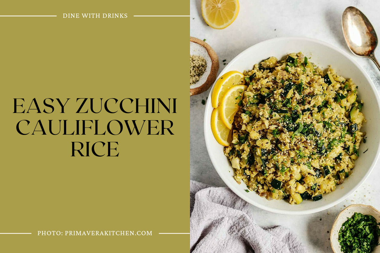 Easy Zucchini Cauliflower Rice
