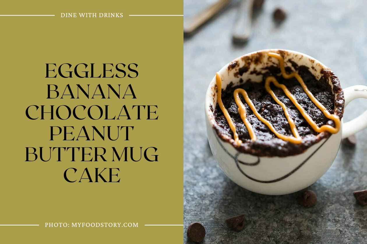 Eggless Banana Chocolate Peanut Butter Mug Cake