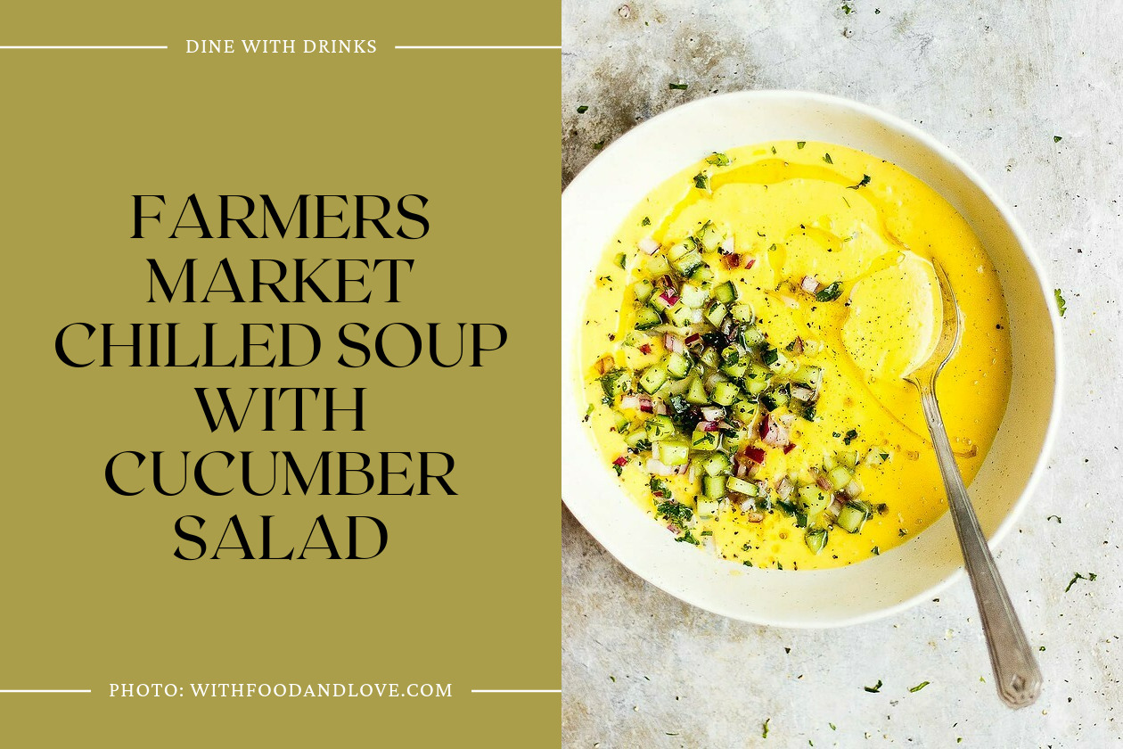 Farmers Market Chilled Soup With Cucumber Salad