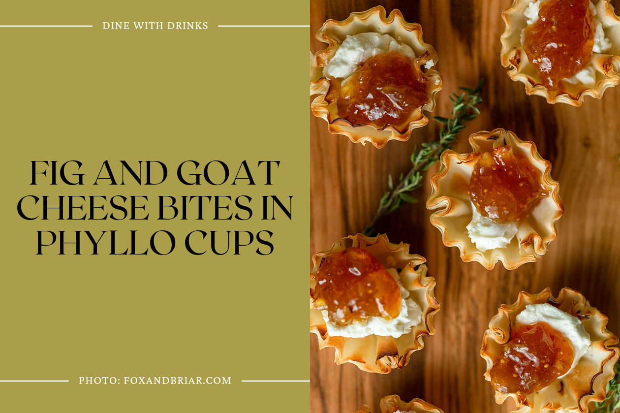 Fig And Goat Cheese Bites In Phyllo Cups