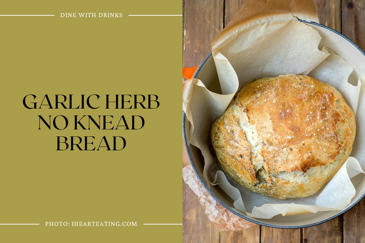 Garlic Herb No Knead Bread