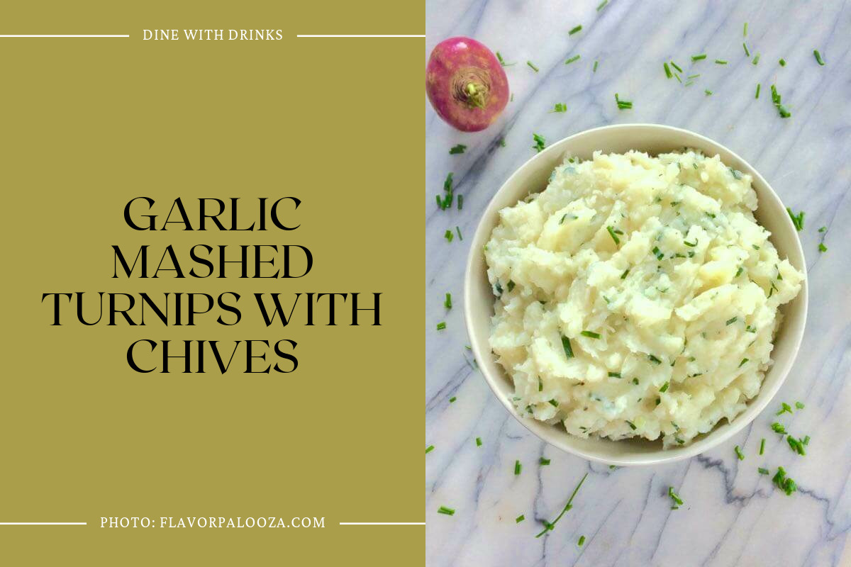 Garlic Mashed Turnips With Chives