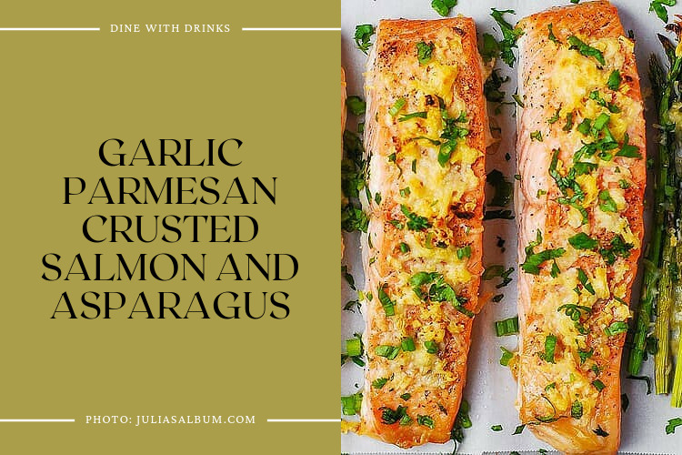 Garlic Parmesan Crusted Salmon And Asparagus