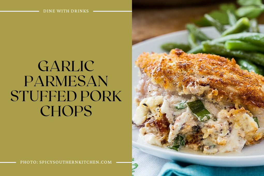 Garlic Parmesan Stuffed Pork Chops
