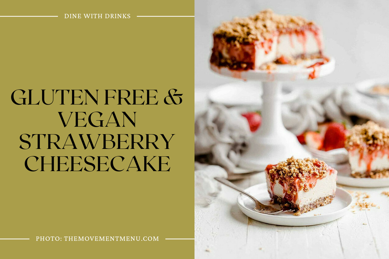 Gluten Free & Vegan Strawberry Cheesecake