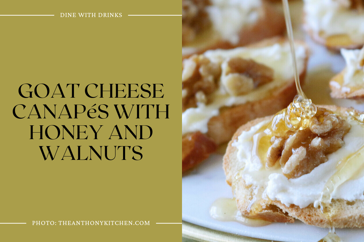 Goat Cheese Canapés With Honey And Walnuts