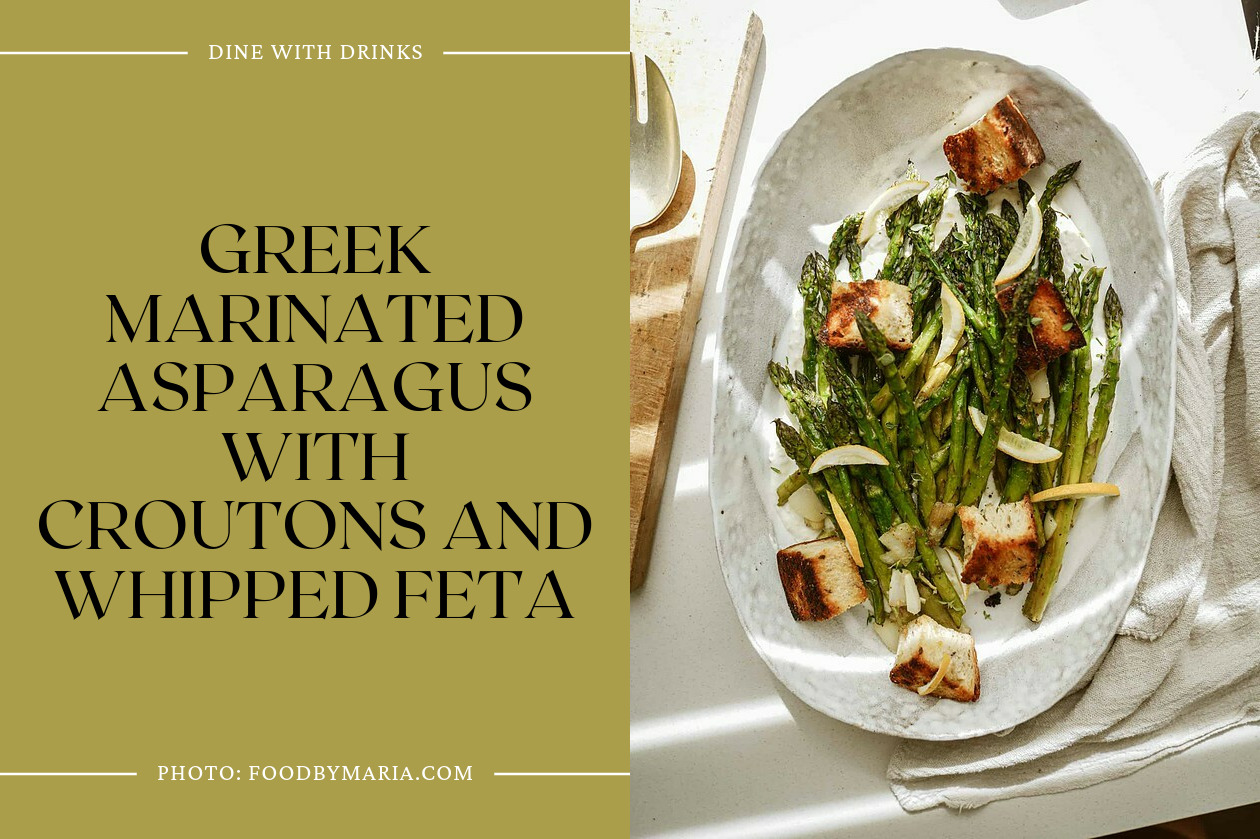 Greek Marinated Asparagus With Croutons And Whipped Feta