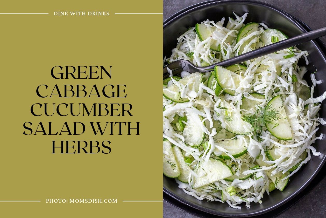 Green Cabbage Cucumber Salad With Herbs