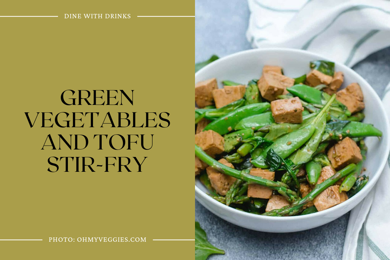 Green Vegetables And Tofu Stir-Fry