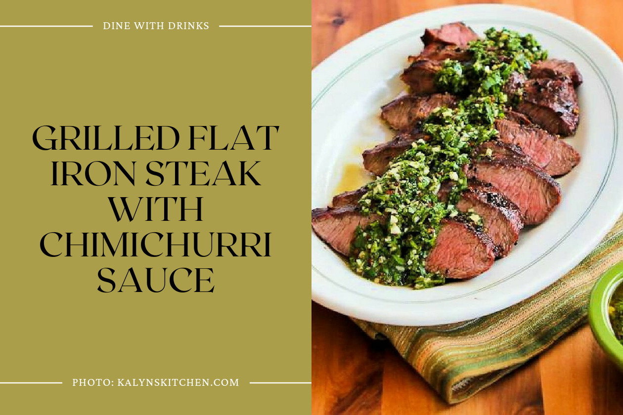 Grilled Flat Iron Steak With Chimichurri Sauce