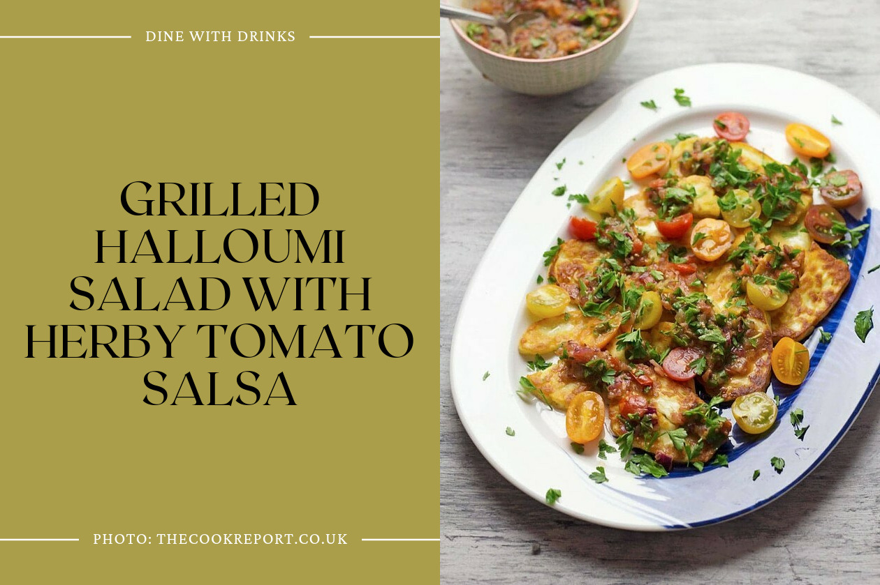 Grilled Halloumi Salad With Herby Tomato Salsa