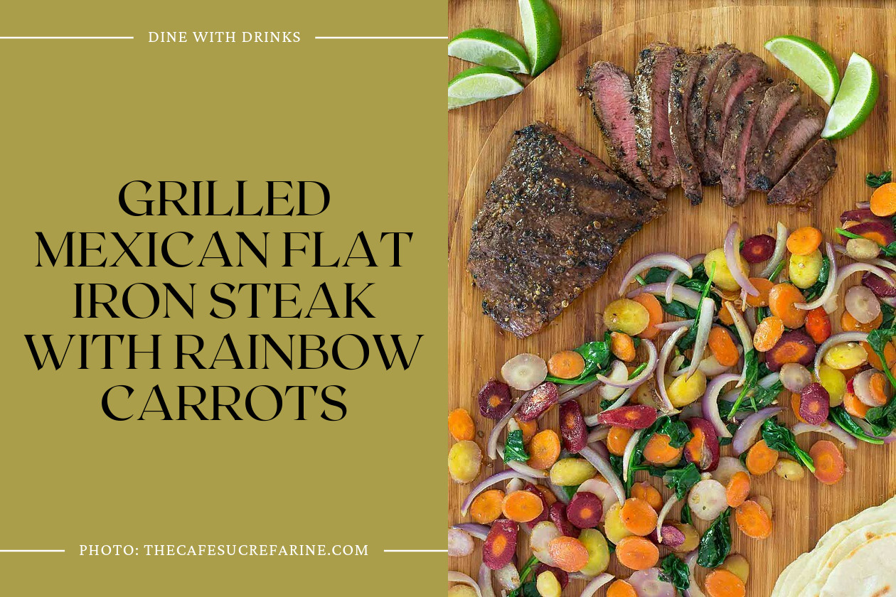 Grilled Mexican Flat Iron Steak With Rainbow Carrots