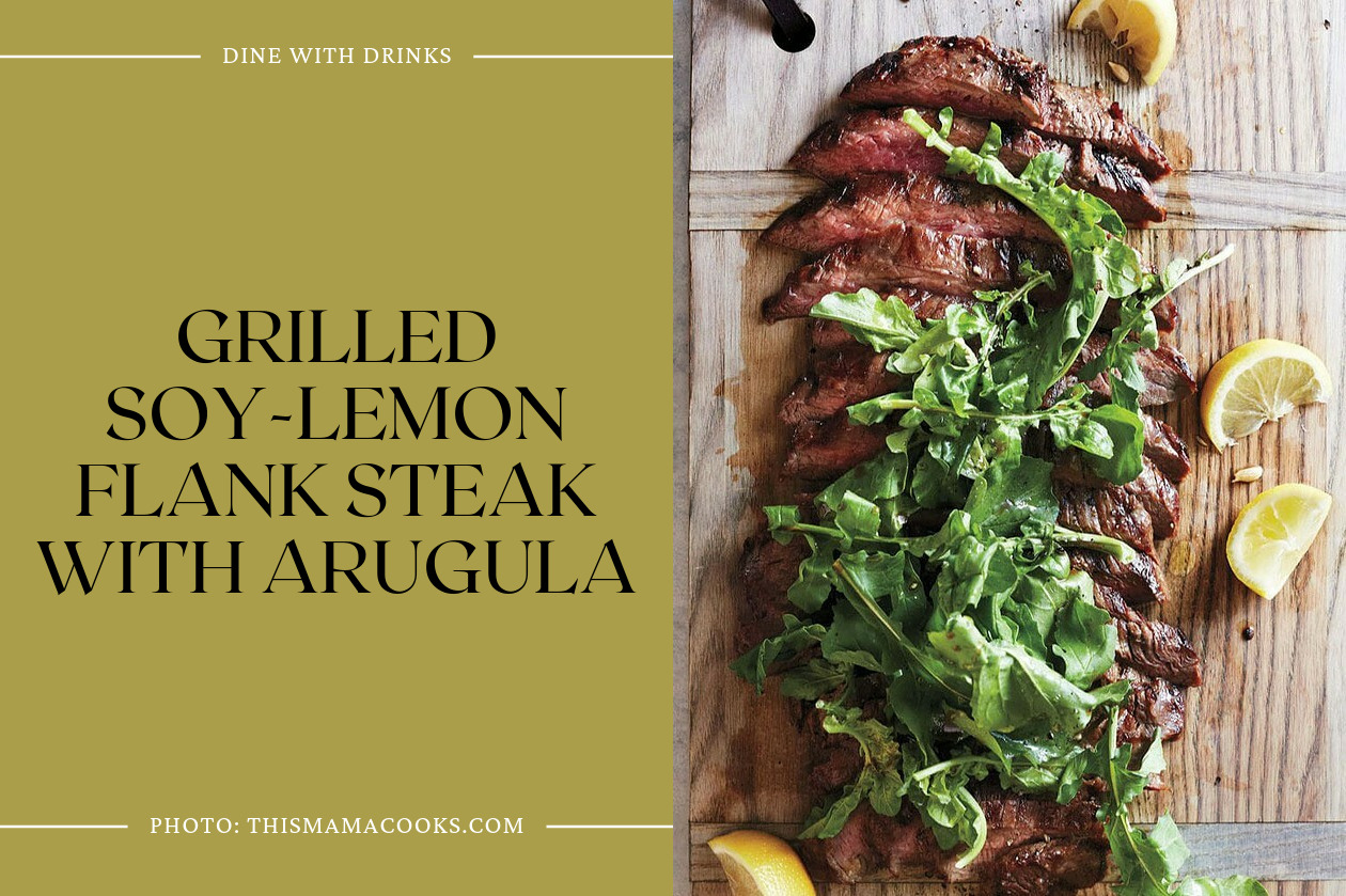 Grilled Soy-Lemon Flank Steak With Arugula