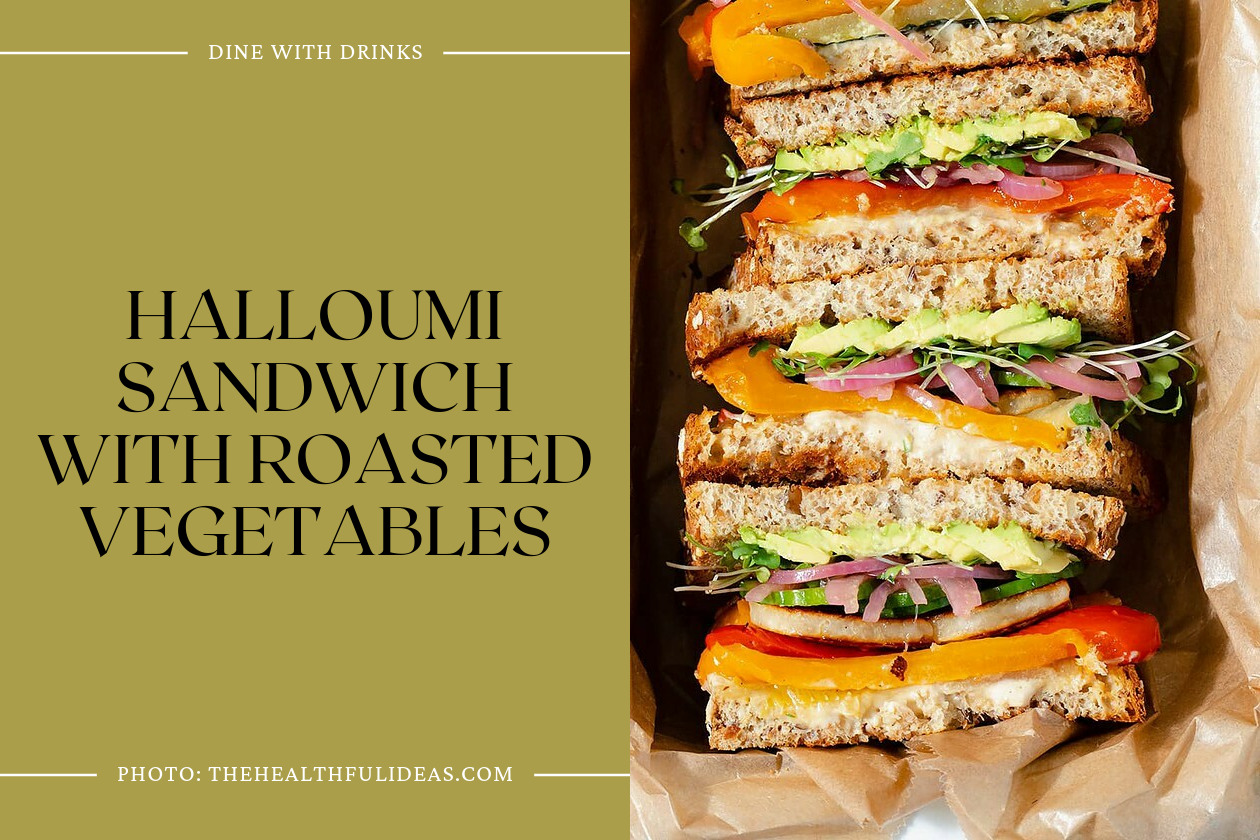 Halloumi Sandwich With Roasted Vegetables