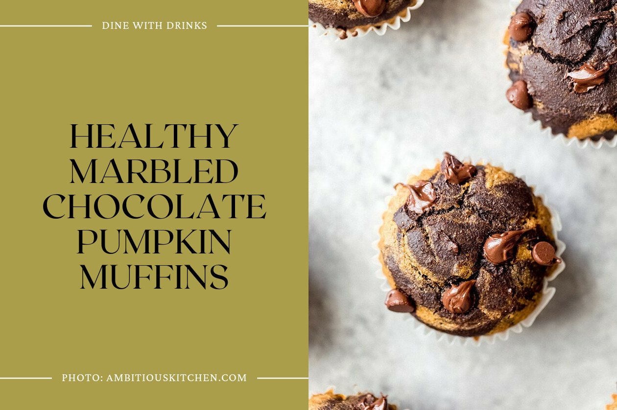 Healthy Marbled Chocolate Pumpkin Muffins
